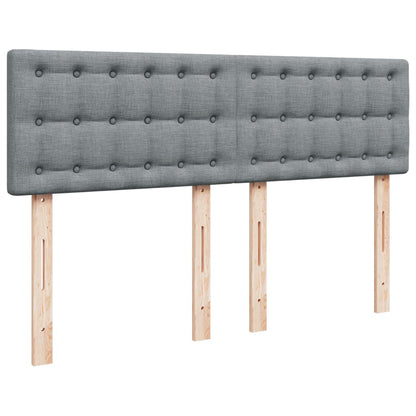 Giroletto a Molle con Materasso Grigio Chiaro 140x200cm Tessuto