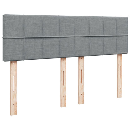 Giroletto a Molle con Materasso Grigio Chiaro 160x200cm Tessuto