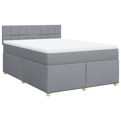 Giroletto a Molle con Materasso Grigio Chiaro 160x200cm Tessuto