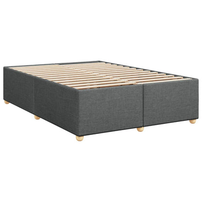 Giroletto a Molle con Materasso Grigio Scuro 160x200 cm Tessuto