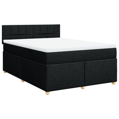Giroletto a Molle con Materasso Nero 160x200 cm in Tessuto | homemem39