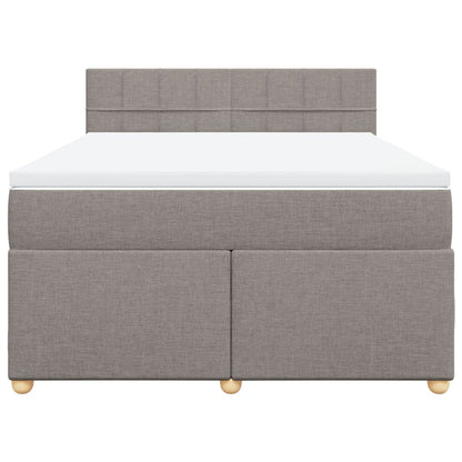 Giroletto a Molle con Materasso Tortora 160x200 cm in Tessuto
