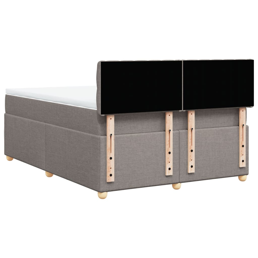 Giroletto a Molle con Materasso Tortora 160x200 cm in Tessuto | homemem39