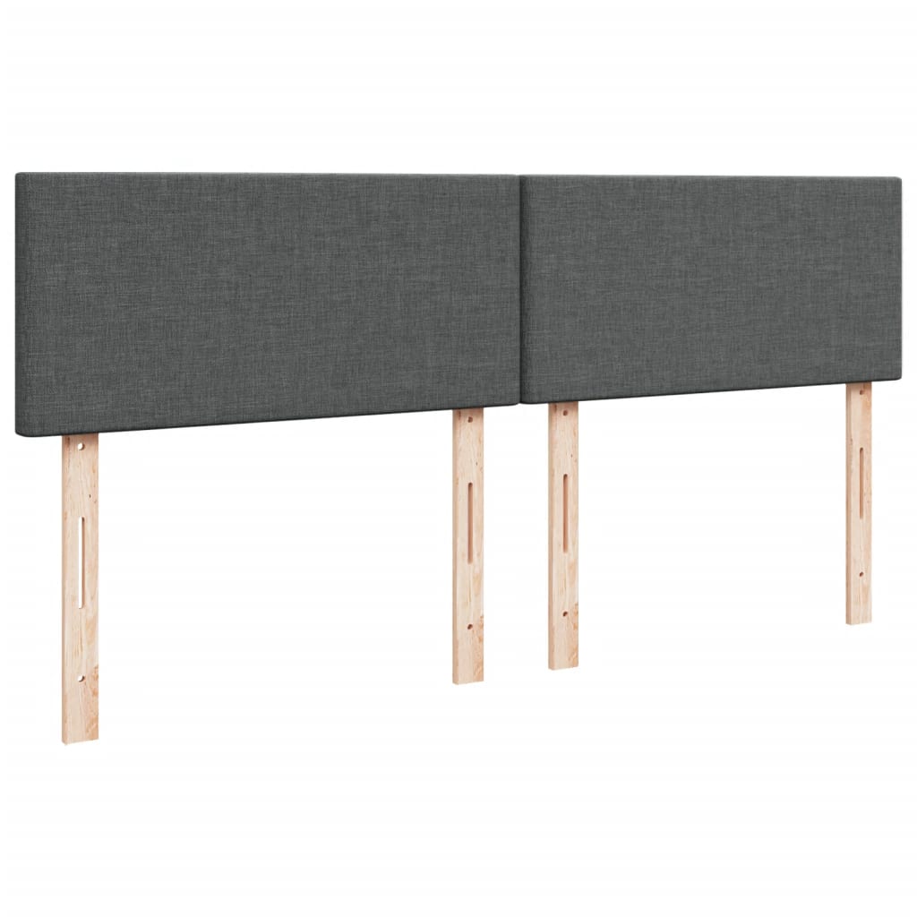 Giroletto a Molle con Materasso Grigio Scuro 180x200 cm Tessuto