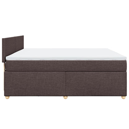 Giroletto a Molle con Materasso Marrone Scuro 180x200cm Tessuto | homemem39