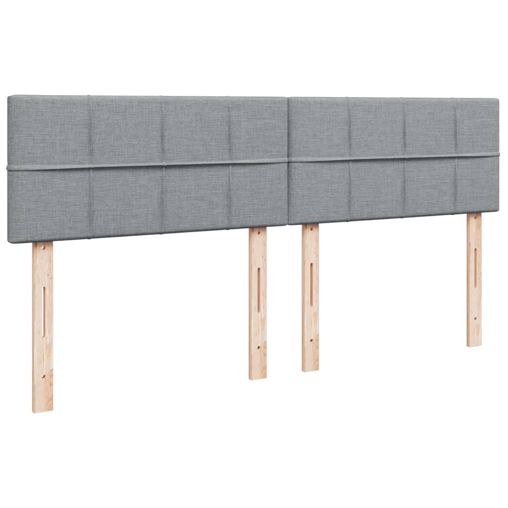 Giroletto a Molle con Materasso Grigio Chiaro180x200 cm Tessuto