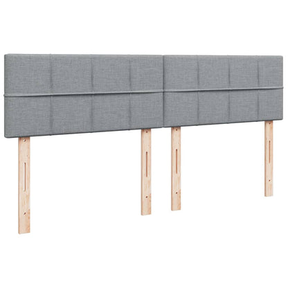Giroletto a Molle con Materasso Grigio Chiaro180x200 cm Tessuto