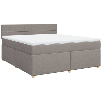 Giroletto a Molle con Materasso Tortora 180x200 cm in Tessuto | homemem39