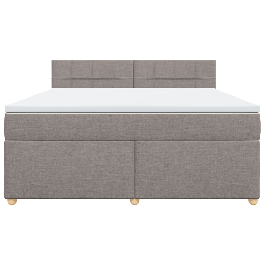 Giroletto a Molle con Materasso Tortora 180x200 cm in Tessuto | homemem39