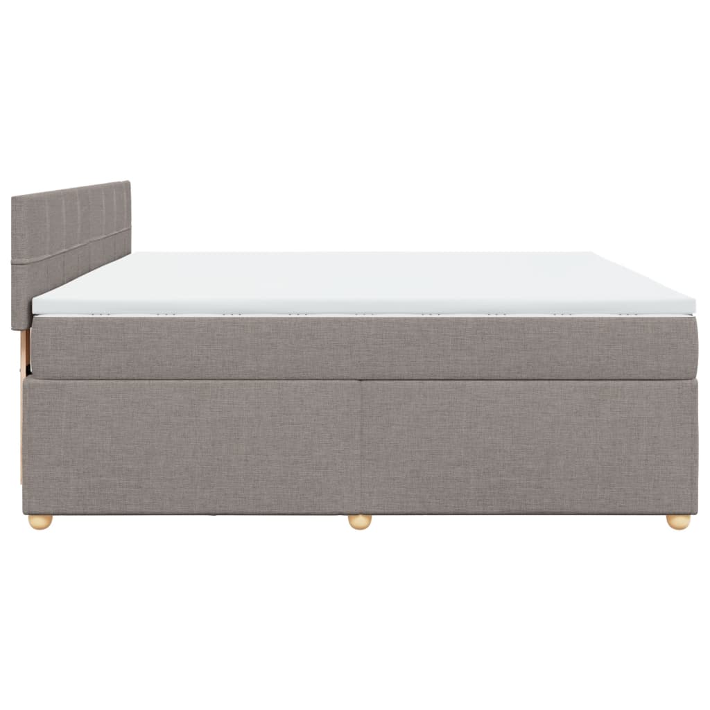 Giroletto a Molle con Materasso Tortora 180x200 cm in Tessuto | homemem39