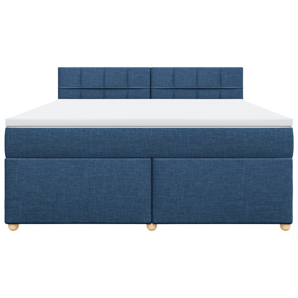 Giroletto a Molle con Materasso Blu 180x200 cm in Tessuto