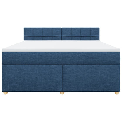 Giroletto a Molle con Materasso Blu 180x200 cm in Tessuto