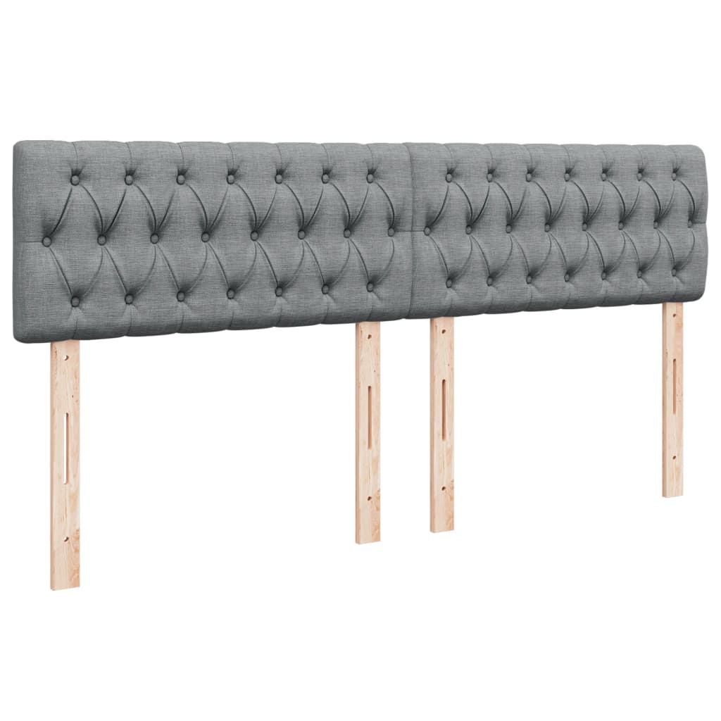 Giroletto a Molle con Materasso Grigio Chiaro180x200 cm Tessuto