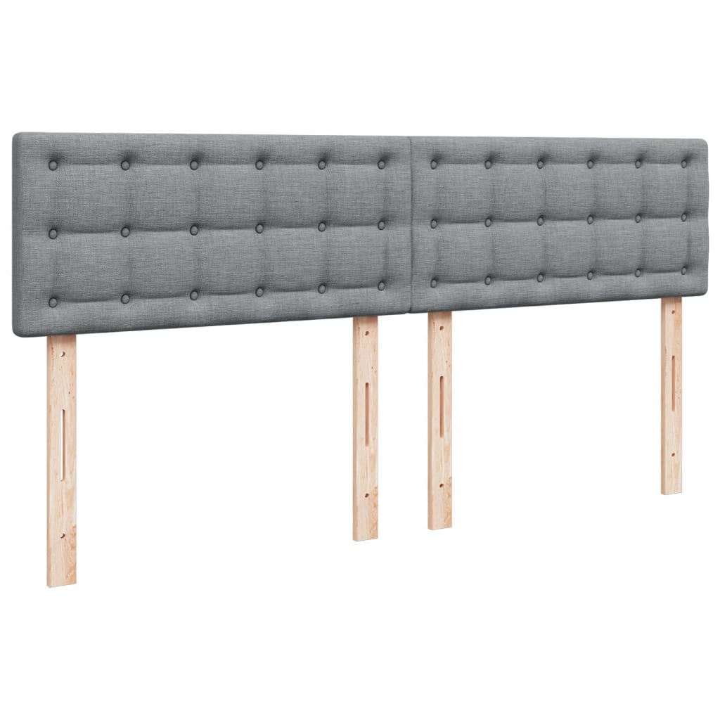 Giroletto a Molle con Materasso Grigio Chiaro180x200 cm Tessuto