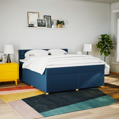 Giroletto a Molle con Materasso Blu 180x200 cm in Tessuto | homemem39