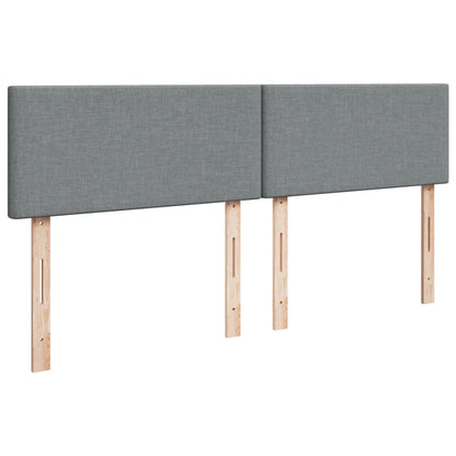 Giroletto a Molle con Materasso Grigio Chiaro 200x200cm Tessuto