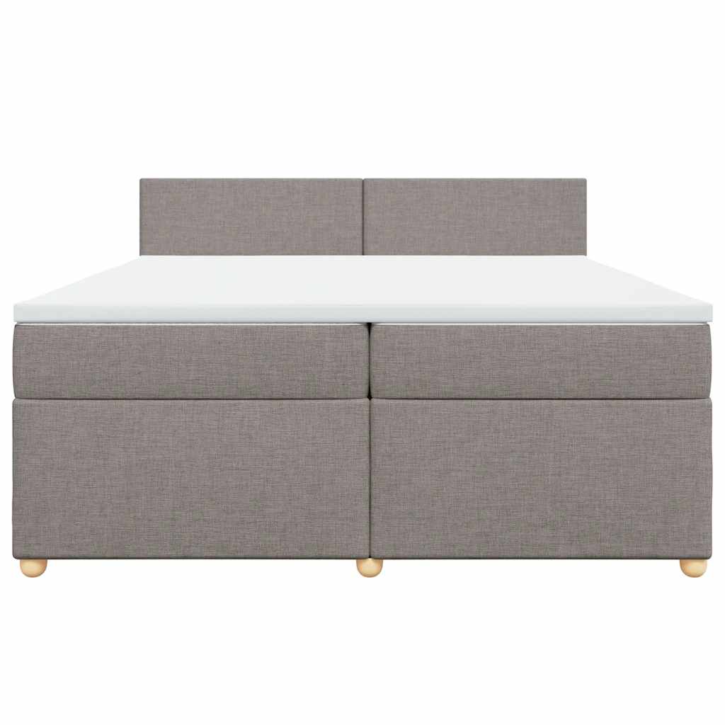 Giroletto a Molle con Materasso Tortora 200x200 cm in Tessuto | homemem39
