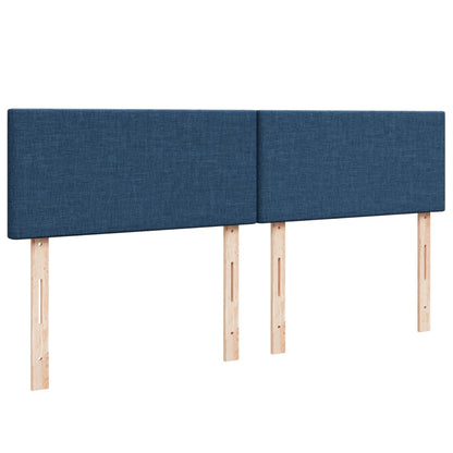 Giroletto a Molle con Materasso Blu 200x200 cm in Tessuto