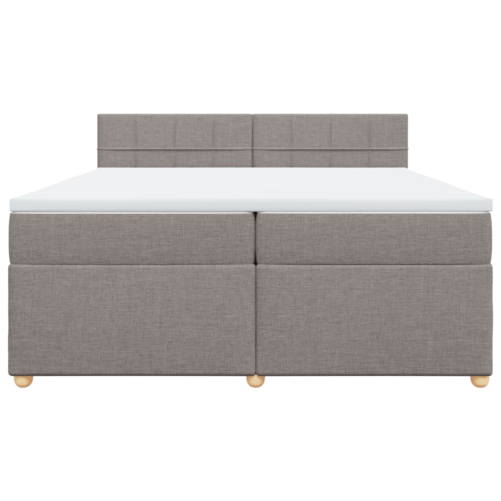 Giroletto a Molle con Materasso Tortora 200x200 cm in Tessuto
