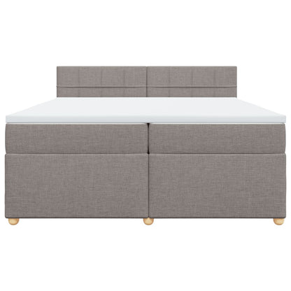 Giroletto a Molle con Materasso Tortora 200x200 cm in Tessuto
