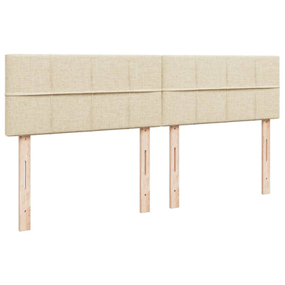 Giroletto a Molle con Materasso Crema 200x200 cm in Tessuto