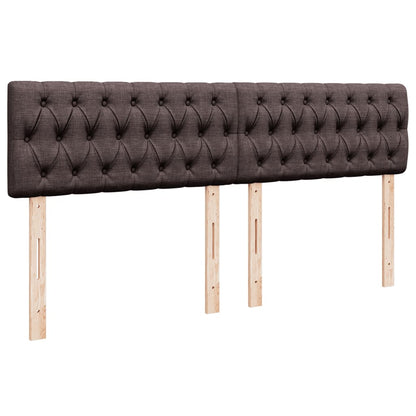 Giroletto a Molle con Materasso Marrone Scuro 200x200cm Tessuto