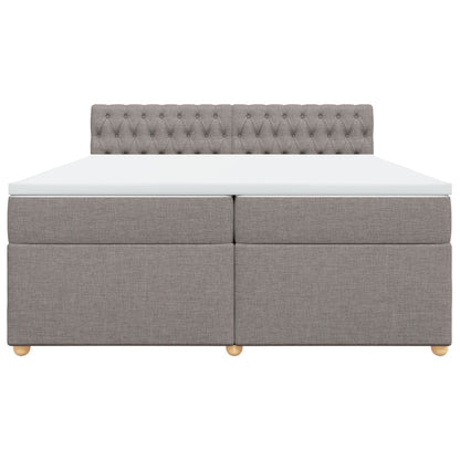 Giroletto a Molle con Materasso Tortora 200x200 cm in Tessuto