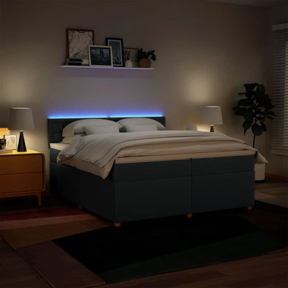 Giroletto a Molle con Materasso Blu 200x200 cm in Tessuto - homemem39