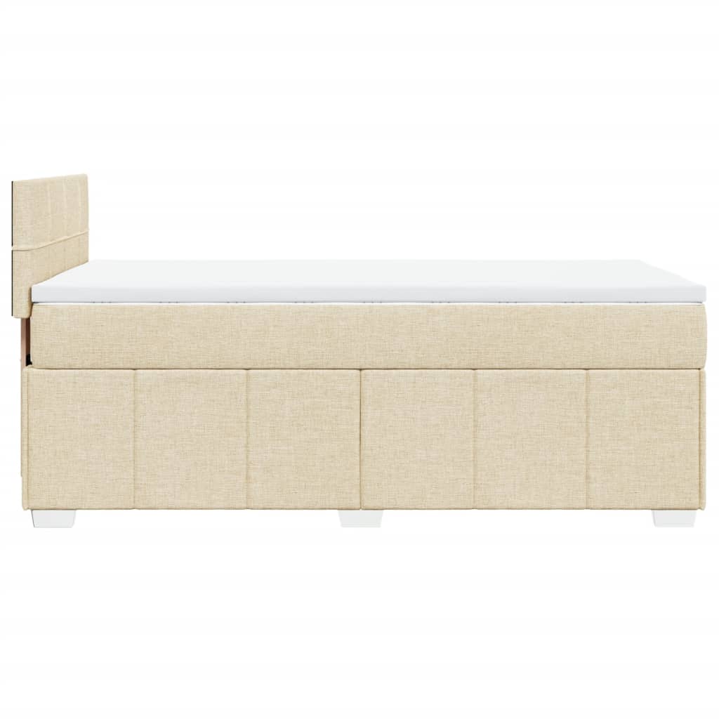 Giroletto a Molle con Materasso Crema 80x200 cm inTessuto | homemem39