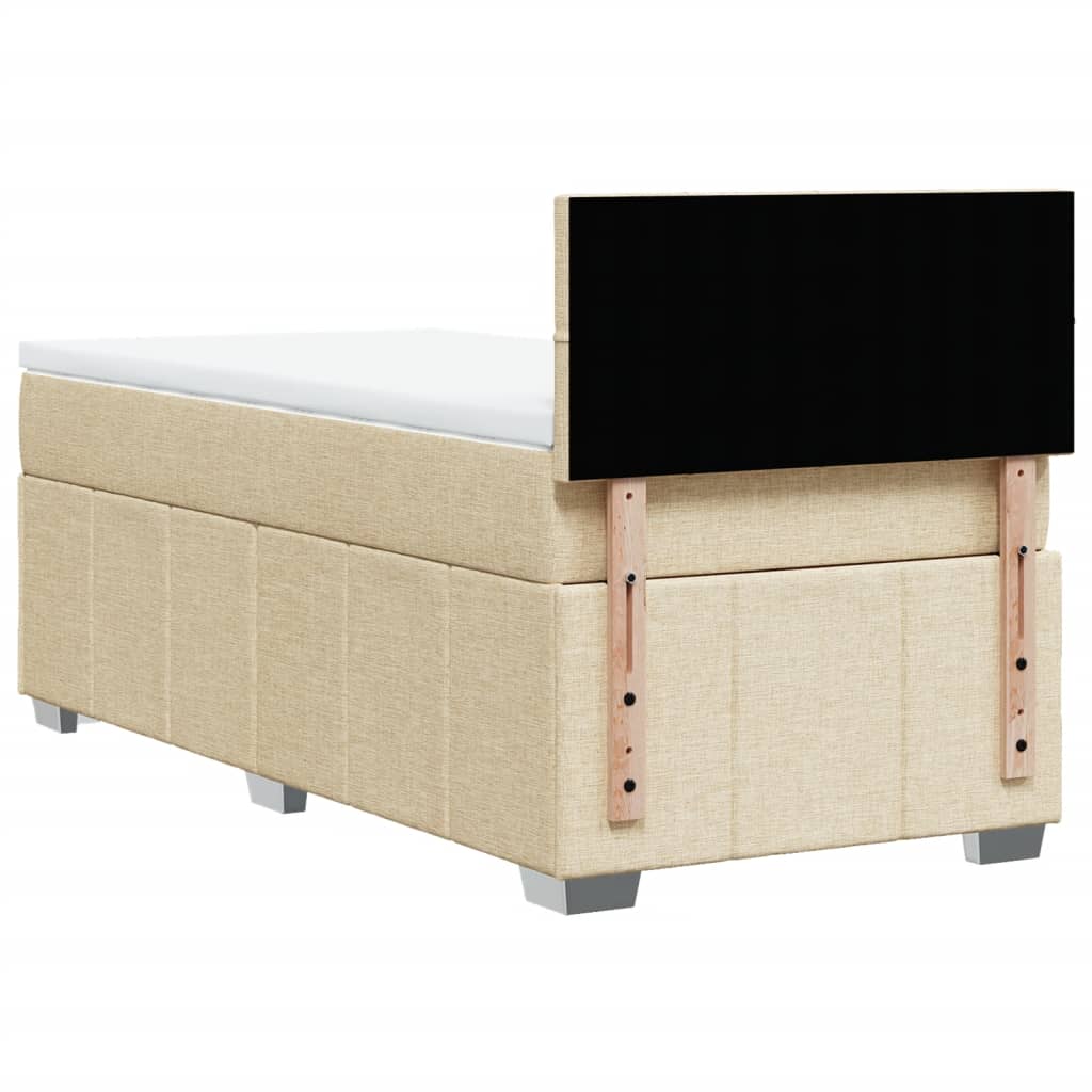 Giroletto a Molle con Materasso Crema 80x200 cm inTessuto | homemem39