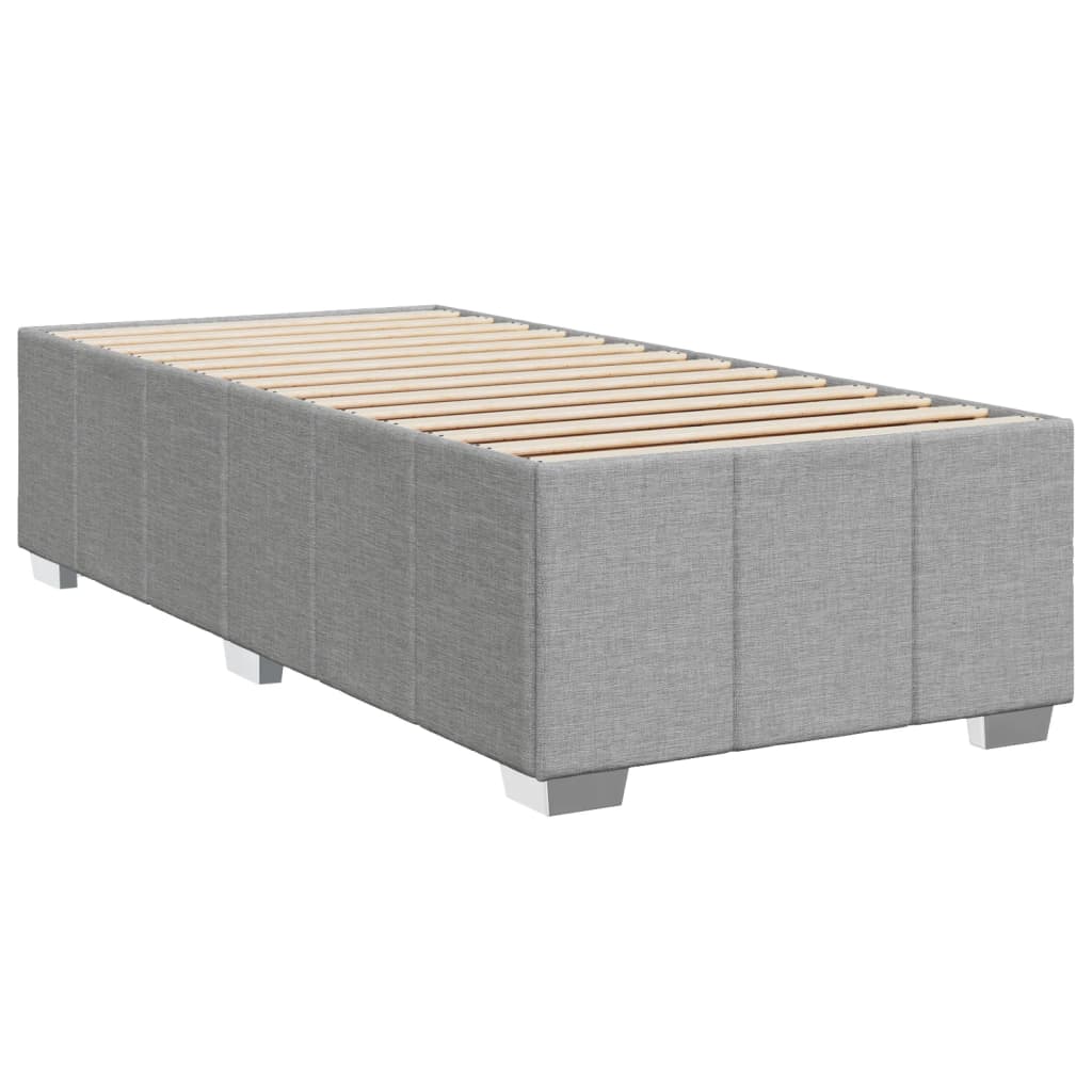 Giroletto a Molle con Materasso Grigio Chiaro 80x200 cm Tessuto