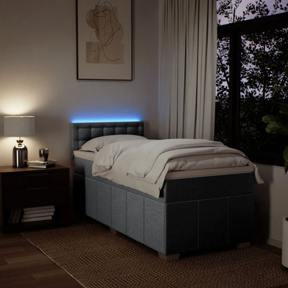 Giroletto a Molle con Materasso Grigio Chiaro 80x200 cm Tessuto - homemem39