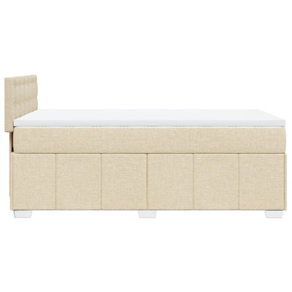 Giroletto a Molle con Materasso Crema 80x200 cm inTessuto | homemem39