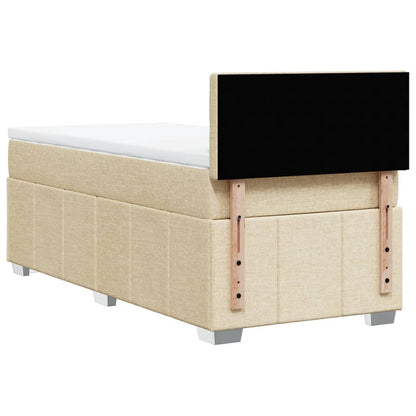 Giroletto a Molle con Materasso Crema 80x200 cm inTessuto | homemem39