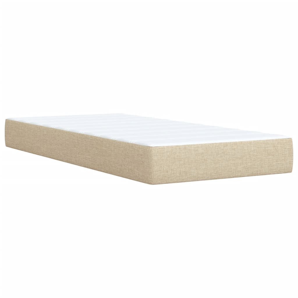 Giroletto a Molle con Materasso Crema 80x200 cm inTessuto | homemem39
