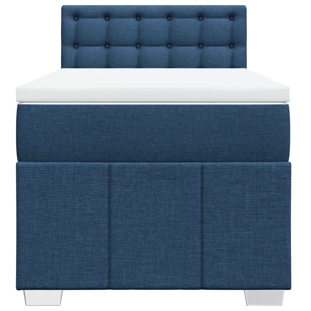 Giroletto a Molle con Materasso Blu 80x200 cm inTessuto | homemem39