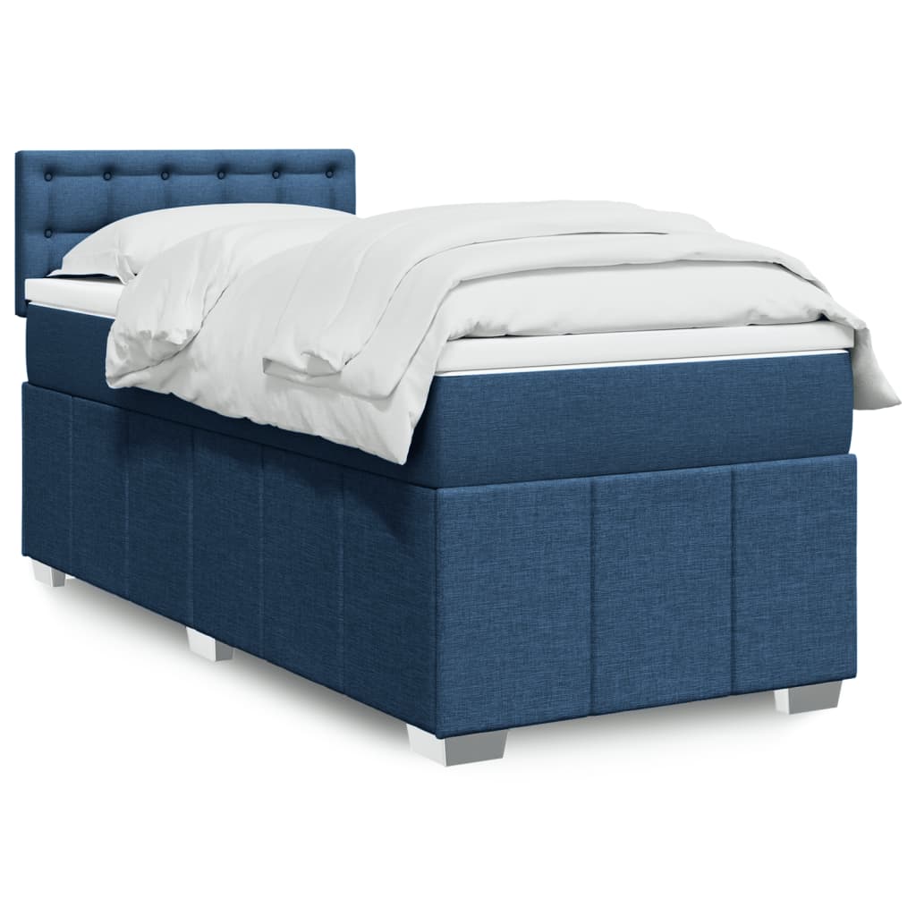 Giroletto a Molle con Materasso Blu 80x200 cm inTessuto | homemem39