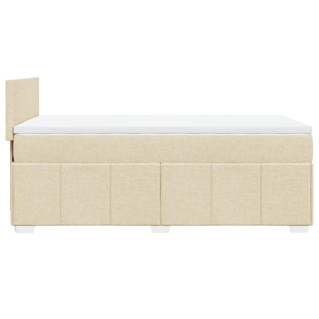 Giroletto a Molle con Materasso Crema 90x190 cm in Tessuto | homemem39