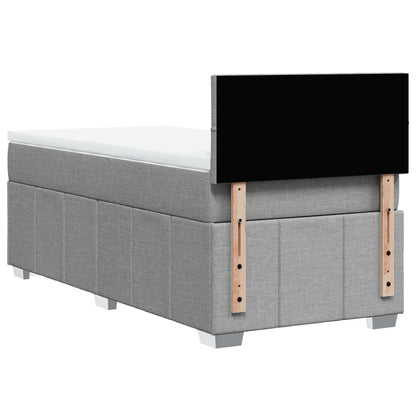Giroletto a Molle con Materasso Grigio Chiaro 90x190 cm Tessuto | homemem39