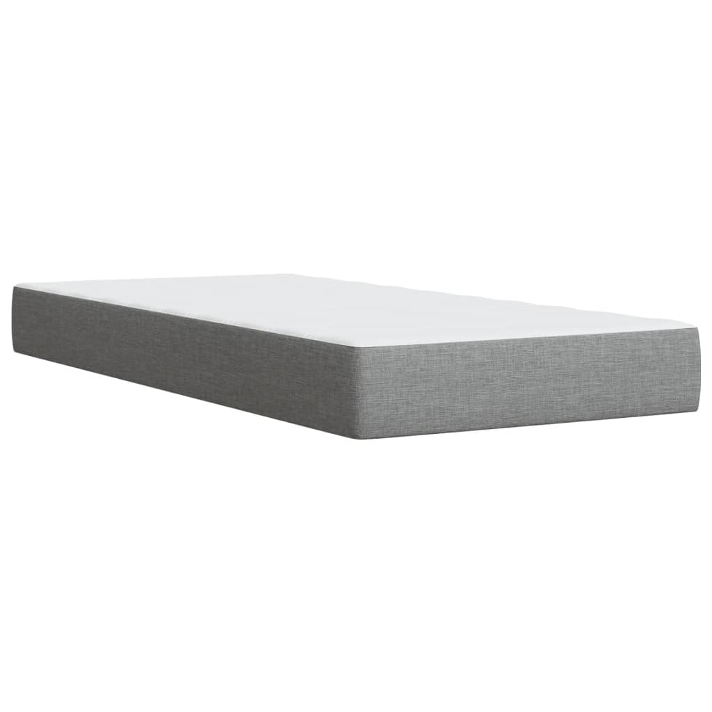 Giroletto a Molle con Materasso Grigio Chiaro 90x190 cm Tessuto | homemem39