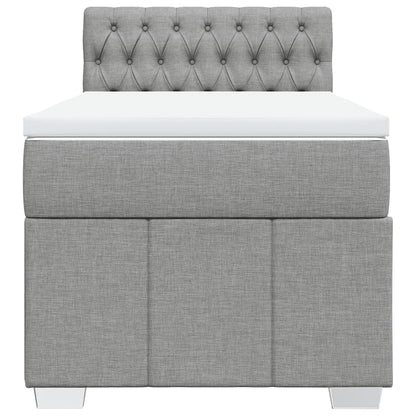 Giroletto a Molle con Materasso Grigio Chiaro 90x190 cm Tessuto | homemem39