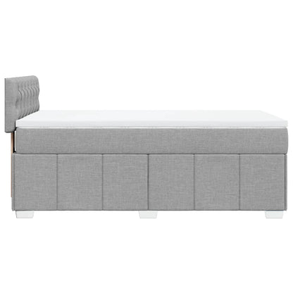 Giroletto a Molle con Materasso Grigio Chiaro 90x190 cm Tessuto | homemem39