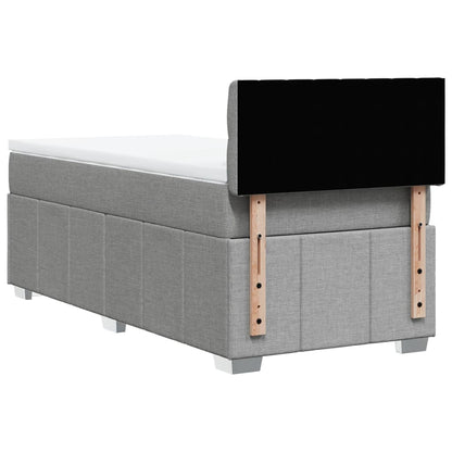 Giroletto a Molle con Materasso Grigio Chiaro 90x190 cm Tessuto | homemem39