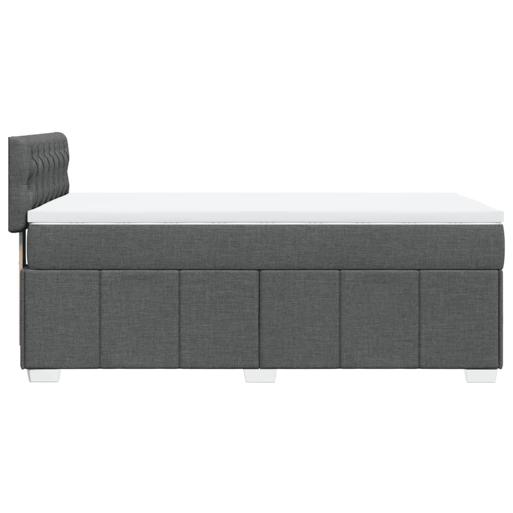 Giroletto a Molle con Materasso Grigio Scuro 90x190 cm Tessuto | homemem39
