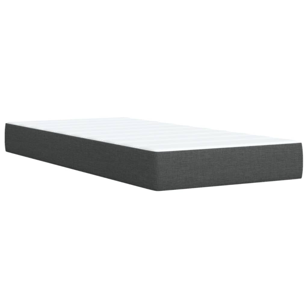 Giroletto a Molle con Materasso Grigio Scuro 90x190 cm Tessuto | homemem39