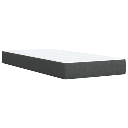 Giroletto a Molle con Materasso Grigio Scuro 90x190 cm Tessuto | homemem39