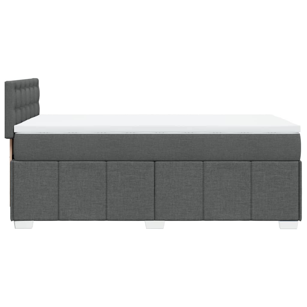 Giroletto a Molle con Materasso Grigio Scuro 90x190 cm Tessuto | homemem39