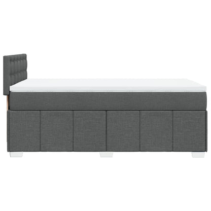Giroletto a Molle con Materasso Grigio Scuro 90x190 cm Tessuto | homemem39