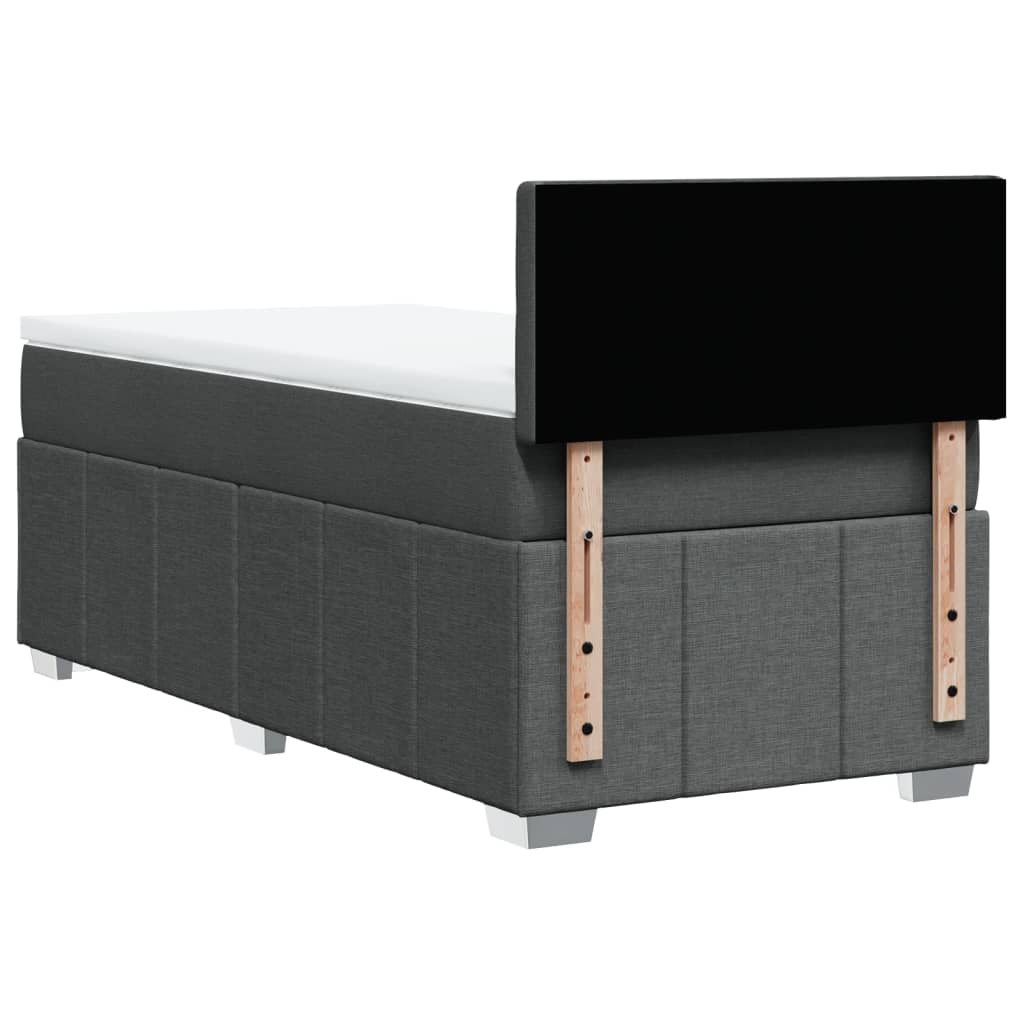 Giroletto a Molle con Materasso Grigio Scuro 90x190 cm Tessuto | homemem39