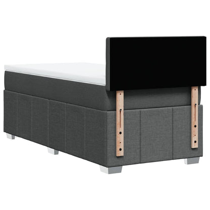 Giroletto a Molle con Materasso Grigio Scuro 90x190 cm Tessuto | homemem39